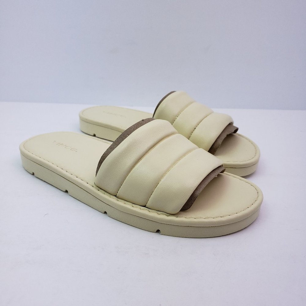 Vince Olina Cream Padded Slide Sandals